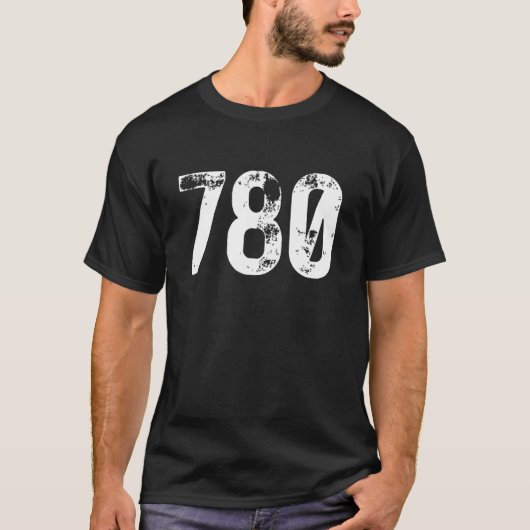 780 Area Code Edmonton AB Mobile Telephone Area Co Tシャツ (正面)