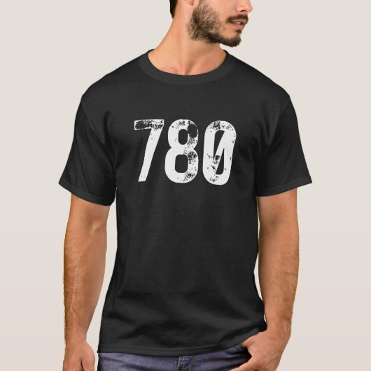 780 Area Code Edmonton AB Mobile Telephone Area Co Tシャツ (正面)