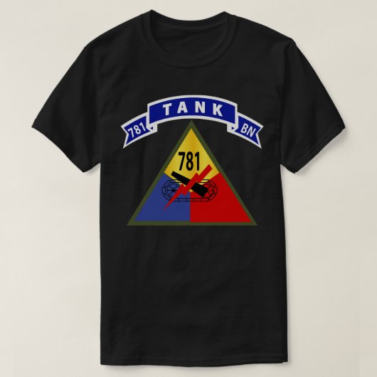 781番目の戦車大隊(タブ付き) Tシャツ (デザイン正面)