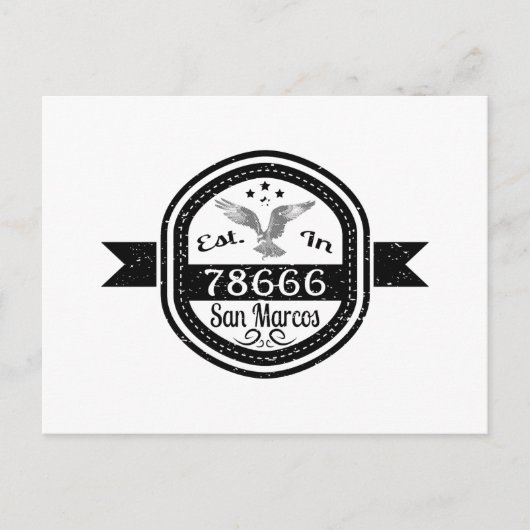 7866年にサンマルコスで設立 ポストカード (正面)