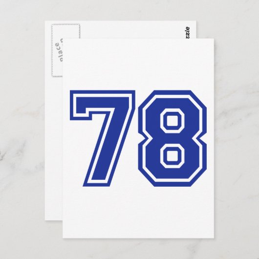 78 – 数値 ポストカード (正面/裏面)