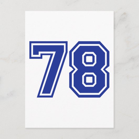 78 – 数値 ポストカード (正面)