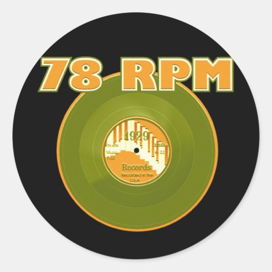 78 RPMレコード1929 ラウンドシール (正面)