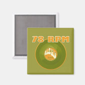 78 RPM 1929レコード マグネット (正面/裏面)