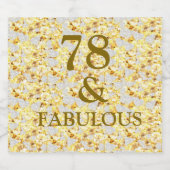 78th Birthday  スパークリングワインラベル (シングルラベル)