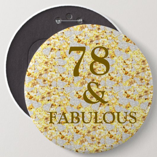 78th Birthday  缶バッジ (正面&裏面)