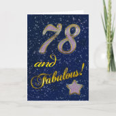 78th birthday for someone Fabulous カード (正面)
