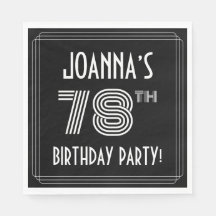 78th Birthday Party:アールデコスタイル+名前をカスタムする