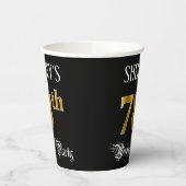 78th Birthday Party – スクリプファンシート、フェイク金ゴールド・ルック 紙コップ (左)