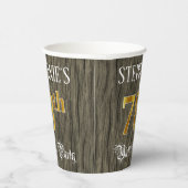 78th Birthday Party — フェイク金ゴールド&ウッドフェイク・ルックス 紙コップ (右)