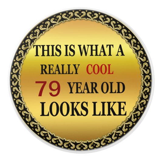 79おもしろい歳のカッコいいルックスを生む セラミックノブ (正面)