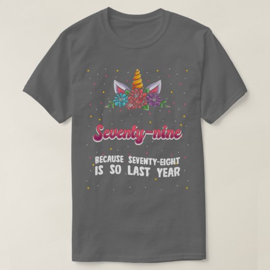 79のため78は昨年ユニコーン79 Tシャツ (デザイン正面)