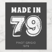 79モダン動揺して誕生日 ワインラベル (シングルラベル)