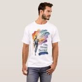79丁目サンセットジョガー水彩画 Tシャツ (正面フル)