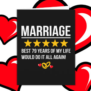 79年間の愛らしい結婚記念日 カード