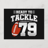 79歳のタックルフットボールパーティ 79歳の誕生日 ポストカード (正面)