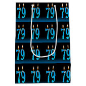 79歳の誕生日と目の玉ろうそく ミディアムペーパーバッグ (裏面)