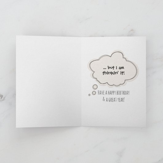 79歳の誕生日のチンパンジーのユーモア カード (内部)