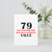 79歳の誕生日デザイン ポストカード (スタンド正面)