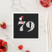 79歳の誕生日パーティーの風船 スタンダードカクテルナプキン (インサイチュ)