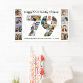 79歳の誕生日パーティーナンバー79フォトコラージュ 横断幕 (インサイチュ)