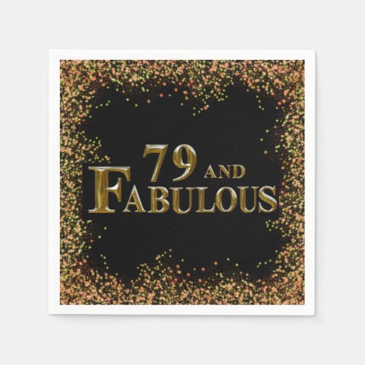 79歳の誕生日 スタンダードカクテルナプキン (正面)