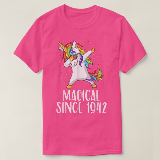 79歳の誕生日、ユニコーンダブ、1942年以来の魔法 Tシャツ (デザイン正面)