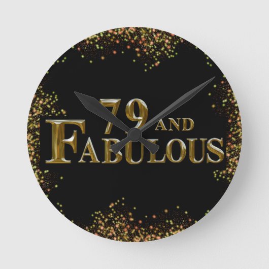 79歳の誕生日 ラウンド壁時計 (正面)