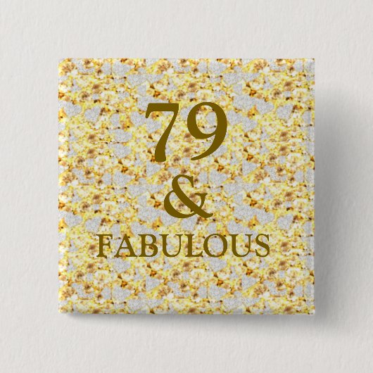 79歳の誕生日 缶バッジ (正面)