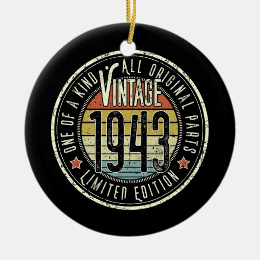79歳ヴィンテージ1943年限定版79日 セラミックオーナメント (正面)