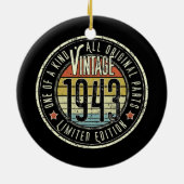 79歳ヴィンテージ1943年限定版79日 セラミックオーナメント (裏面)