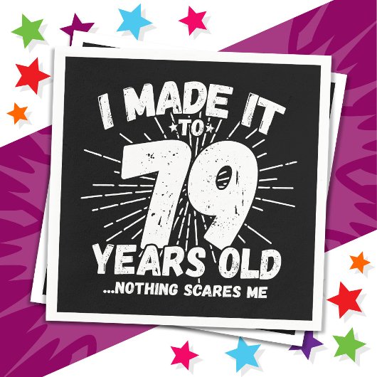 79歳皮肉ミームおもしろい79誕生日 スタンダードカクテルナプキン