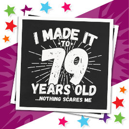 79歳皮肉ミームおもしろい79誕生日 スタンダードカクテルナプキン