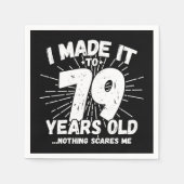 79歳皮肉ミームおもしろい79誕生日 スタンダードカクテルナプキン (正面)