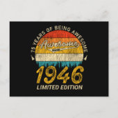 79歳1946レトロ79素晴らし番目の誕生日 ポストカード (正面)