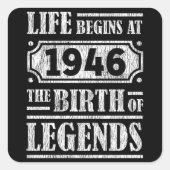 79歳1946年誕生伝説79誕生日 スクエアシール (正面)