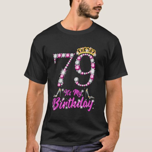 79番目のクイーンティアラの靴79歳の日 Tシャツ (正面)