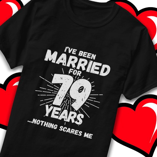 79結婚した年おもしろい79結婚周年 Tシャツ