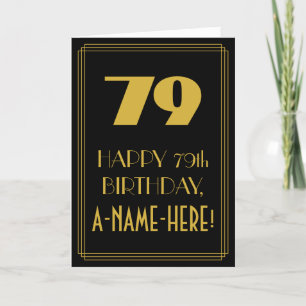 79誕生日インスパイア~アールデコ79"の外観と名前 カード