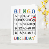 79誕生日ビンゴカード カード (黄色い花)