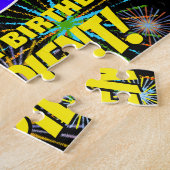 79誕生日:おもしろいカラフル花火 ジグソーパズル (側面)