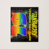 79誕生日:おもしろいカラフル花火 ジグソーパズル (縦)