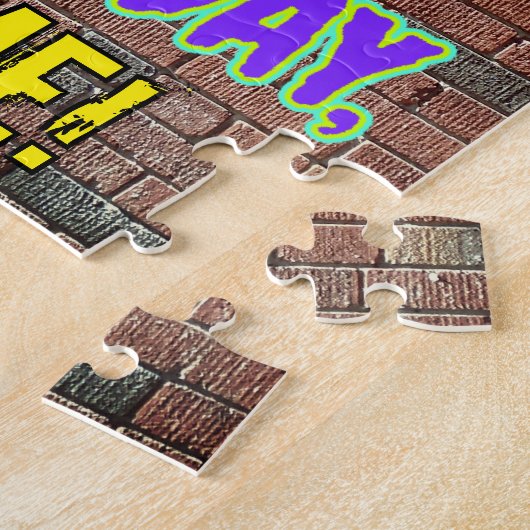 79誕生日~おもしろい、アーバングラフィティインスパイアルック ジグソーパズル (側面)