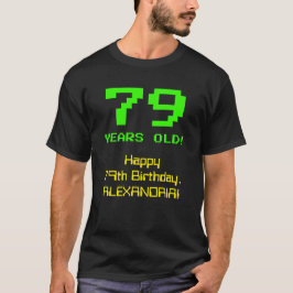79誕生日:おもしろい、8ビットルック、Nerdy/オタク系の「79」 Tシャツ
