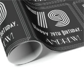 79誕生日:アールデコインスパイア「79」を名前と共に検索 ラッピングペーパー (ロールコーナー)