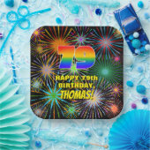 79誕生日:カラフルおもしろい祝賀花火 ペーパープレート (パーティー)