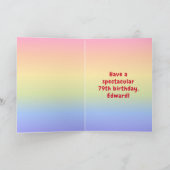 79誕生日:カラフルレインボー# 79,名前をカスタムする カード (内部)