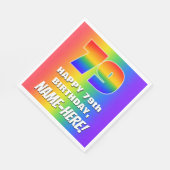 79誕生日:カラフル、おもしろいレインボーパターン# 79 スタンダードランチョンナプキン (角)