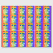 79誕生日:カラフル、おもしろいレインボーパターン# 79 ラッピングペーパー (フラット)