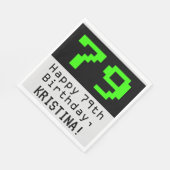 79誕生日 – ネディ/オタク系のスタイル「79」と名前 スタンダードランチョンナプキン (角)